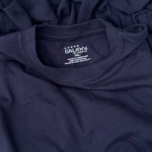 NWT Galaxy By Harvic Men's Navy Blue Long Sleeve Crewneck T-Shirt Size 3XL